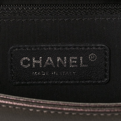 Chanel Iridescent Goatskin Quilted New Medium Boy Flap Bronze 5 of 9