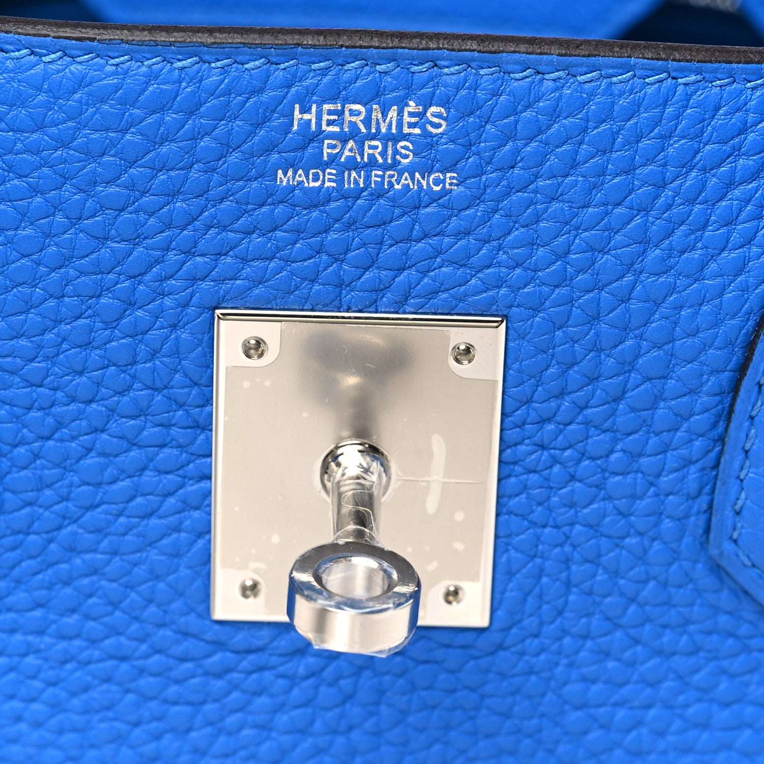 Hermes Togo Birkin 30 Bleu Hydra 6 of 11
