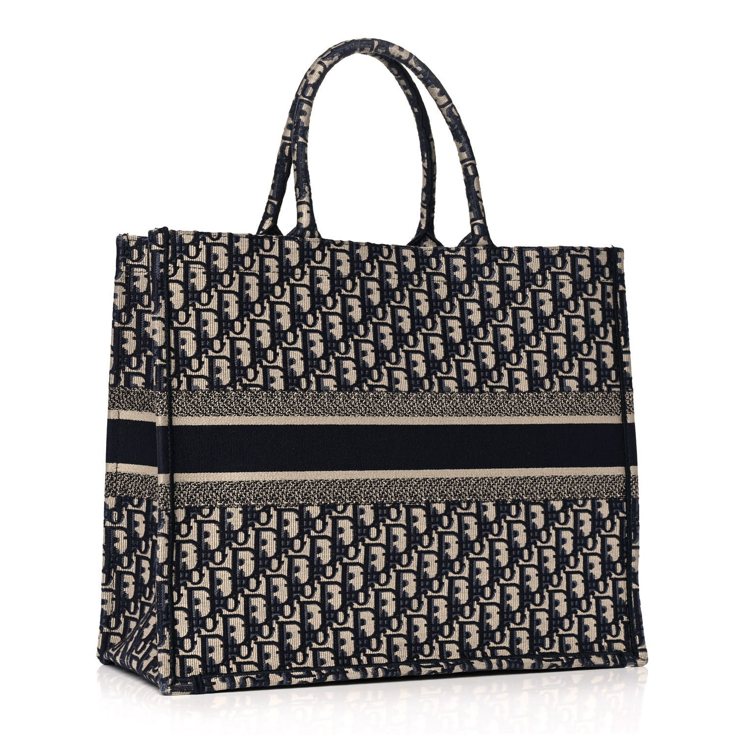Oblique Book Tote Blue Multicolor
