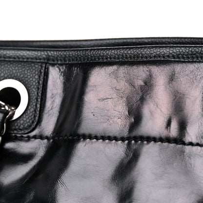 Chanel Glazed Calfskin Small Deauville Tote Black 14 of 21