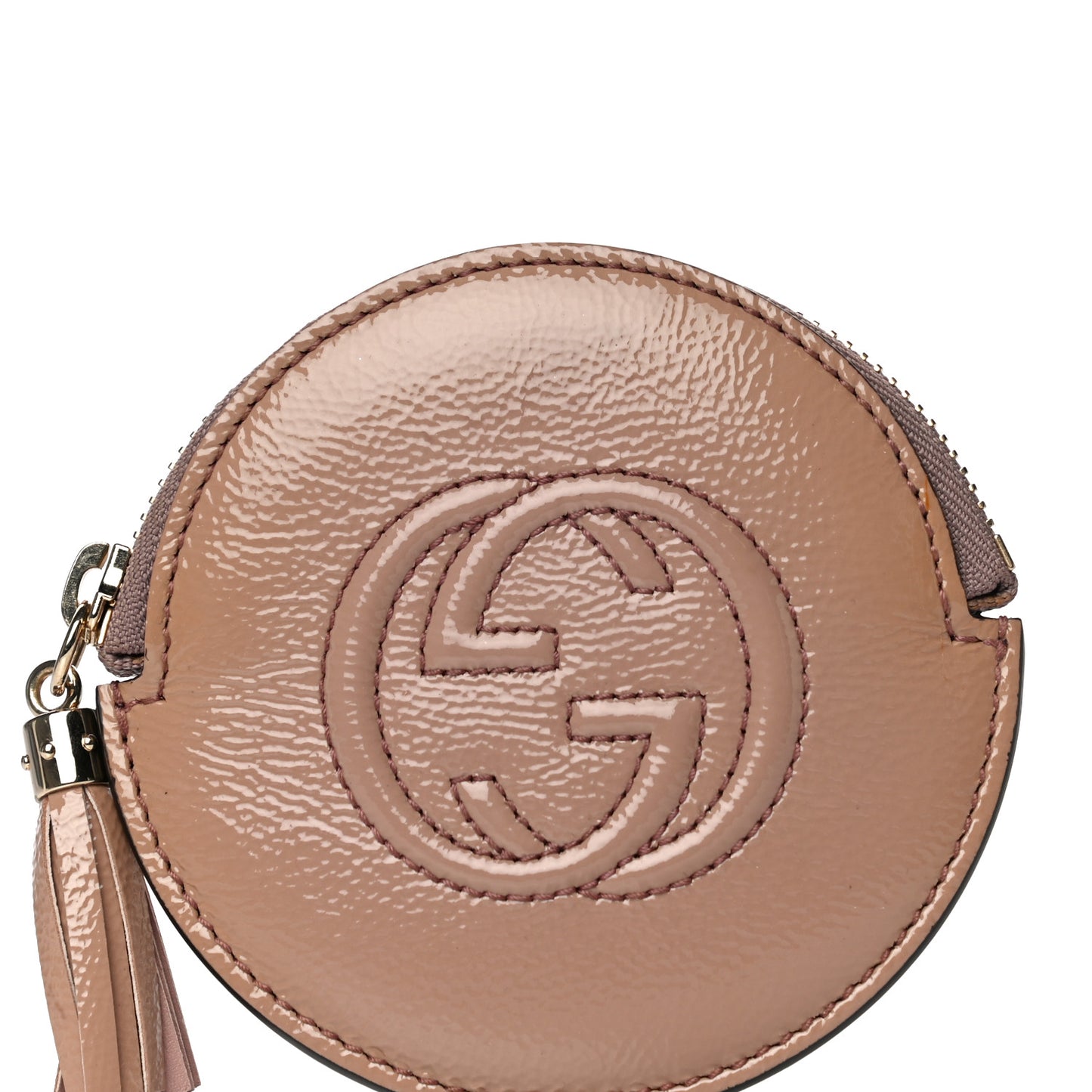 Patent Soho Round Coin Purse Dark Cipria