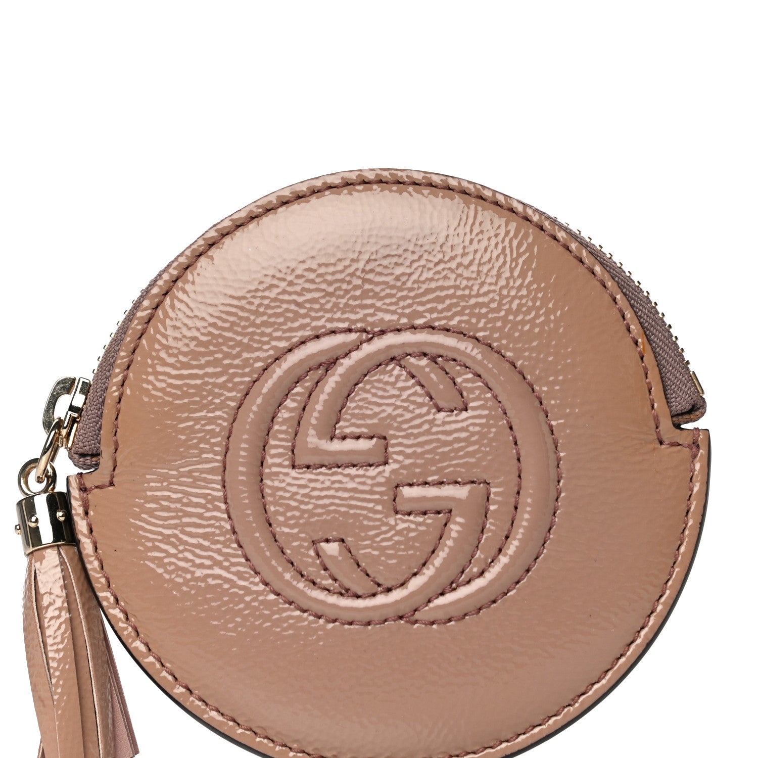 Gucci Patent Soho Round Coin Purse Dark Cipria 7 of 12