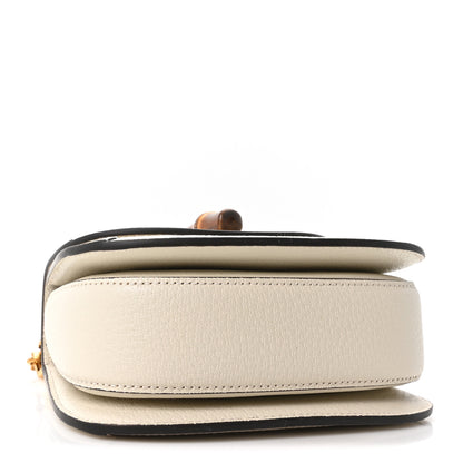 Gucci Monogram Jumbo GG Textured Dollar Calfskin Web Small Bamboo 1947 Top Handle Bag Off White 4 of 10