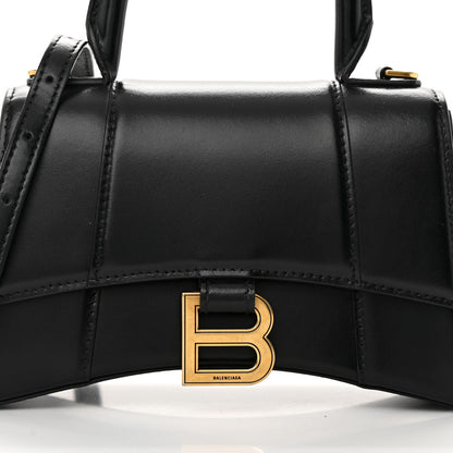 Balenciaga Shiny Box Calfskin Hourglass Top Handle Bag XS Black 7 of 21