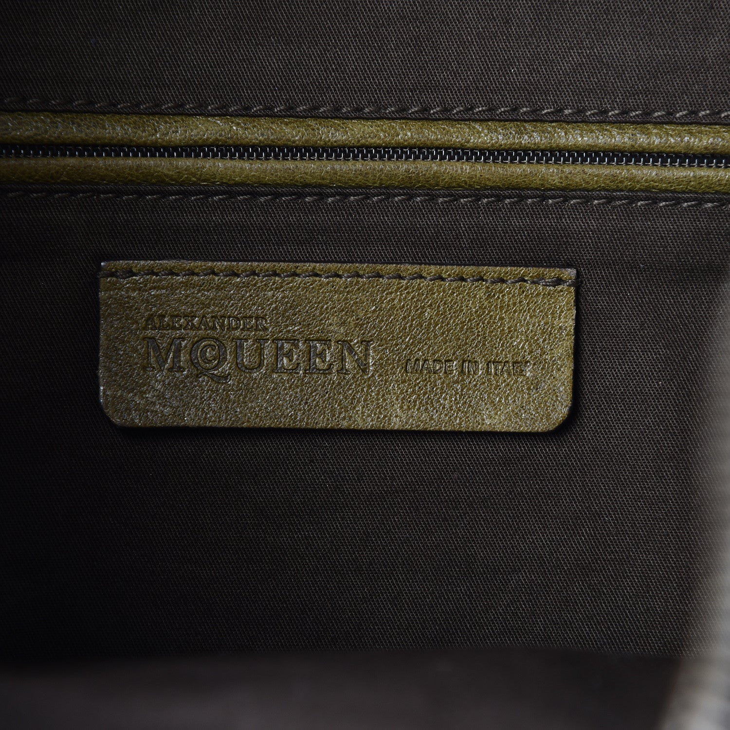 Alexander McQueen Calfskin De Manta Clutch Brown 8 of 13