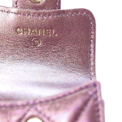 Chanel Iridescent Lambskin Quilted Airpods Pro Case Purple 4 of 7