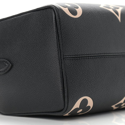 Louis Vuitton Empreinte Monogram Giant Speedy Bandouliere 25 Black Beige 8 of 9