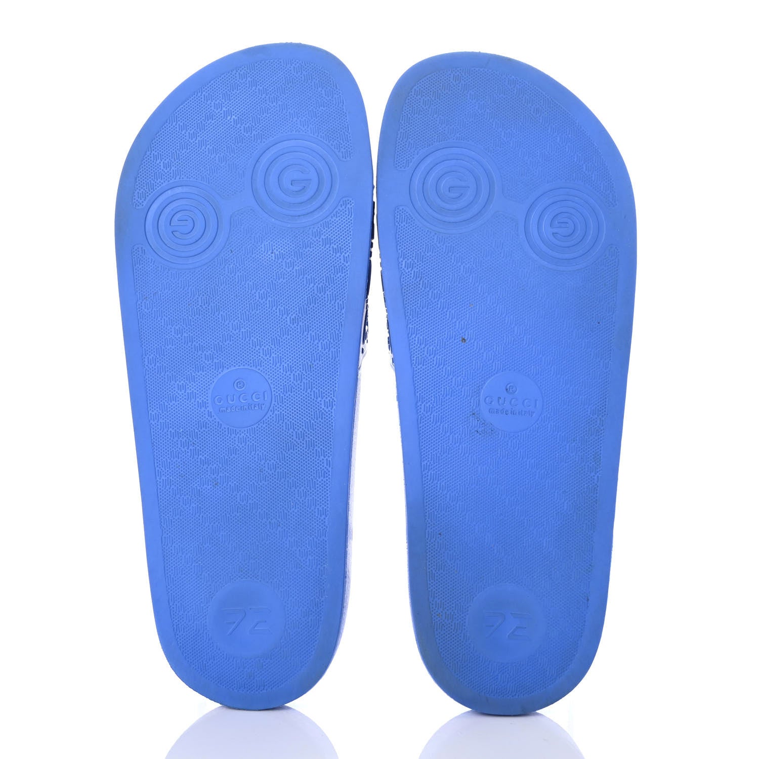 Gucci Rubber GG Monogram Mens Slide Sandals 6 Bright Splash 4 of 4