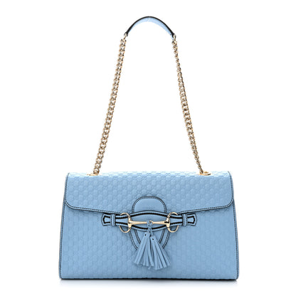 Gucci Microguccissima Medium Emily Chain Shoulder Bag Mineral Blue 1 of 10