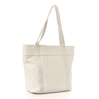 Saint Laurent Calfskin Small Daily Cabas Shopping Tote White 3 of 8
