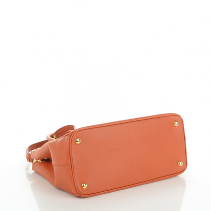 Prada Saffiano Small Galleria Double Zip Tote Papaya 4 of 8