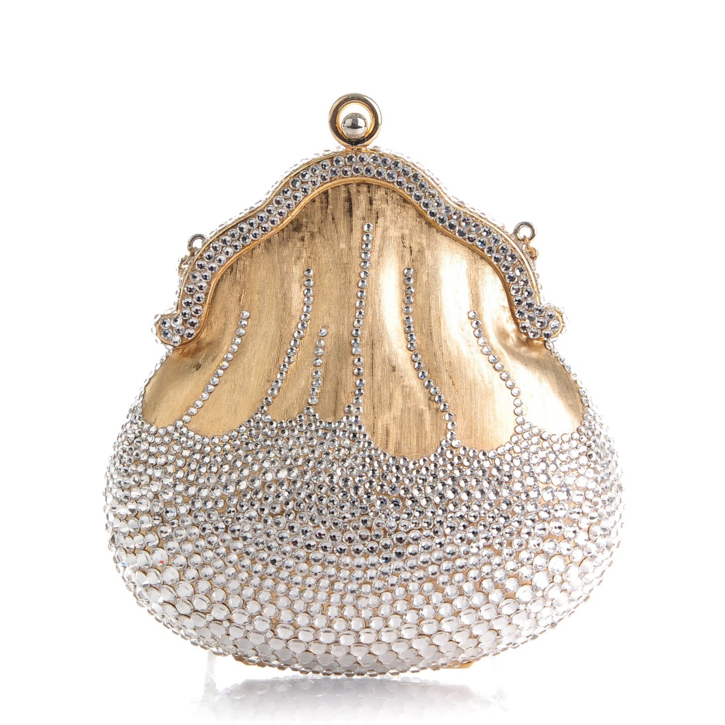 Swarovski Crystal Chatelaine Minaudiere Gold