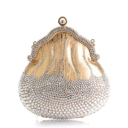 Judith Leiber Swarovski Crystal Chatelaine Minaudiere Gold 1 of 7