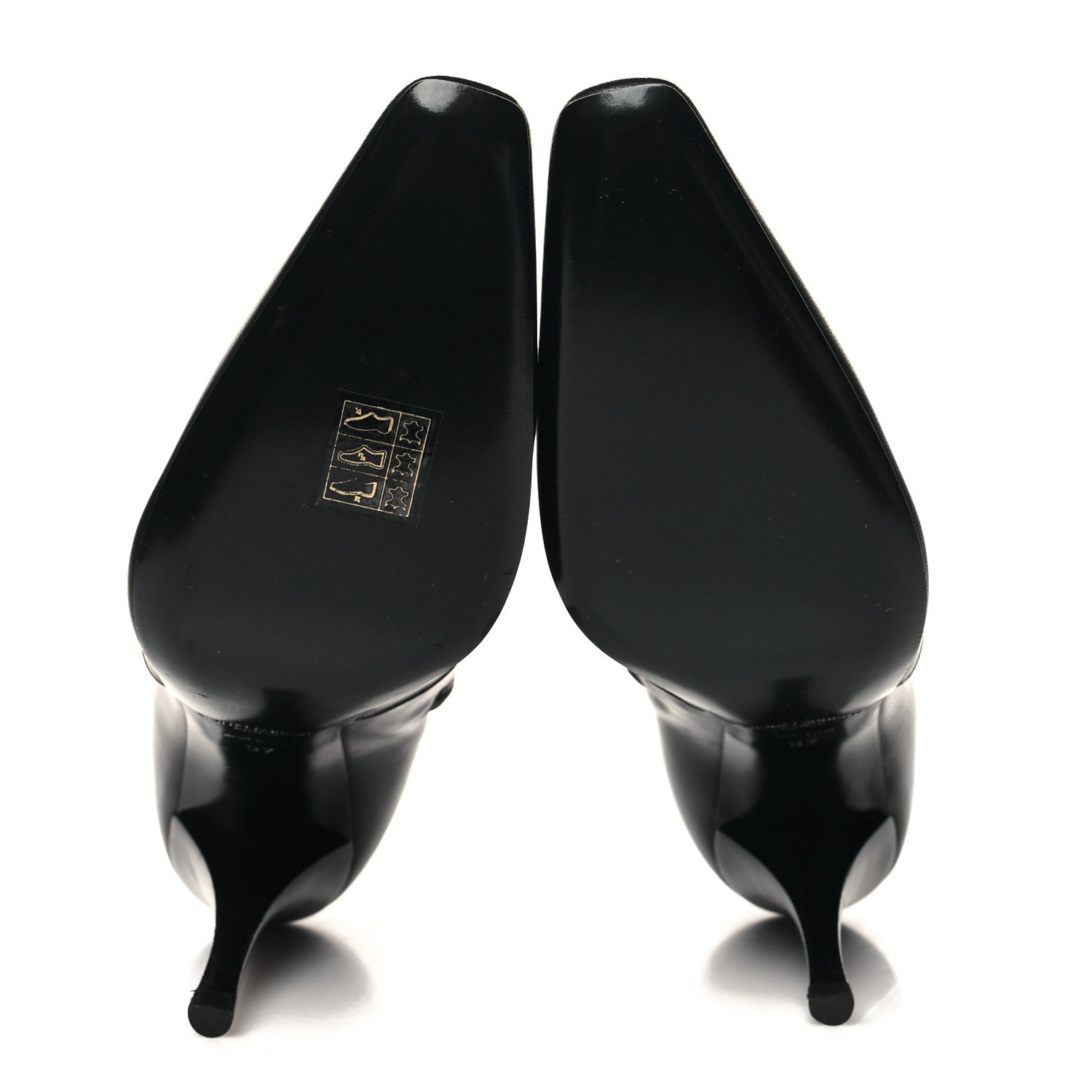 Saint Laurent Goatskin Crystal Buckle Claude 90 Ankle Booties 37 Black 5 of 9