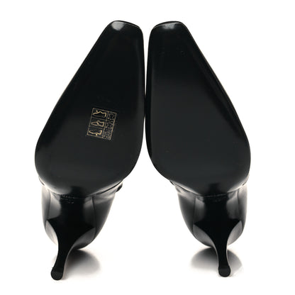 Saint Laurent Goatskin Crystal Buckle Claude 90 Ankle Booties 37 Black 5 of 9