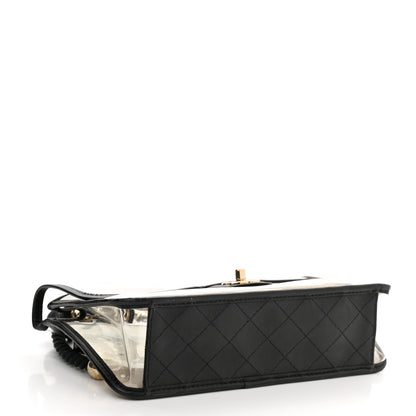Chanel Lambskin PVC Sand By The Sea Flap With Pearl Strap Black 4 of 11