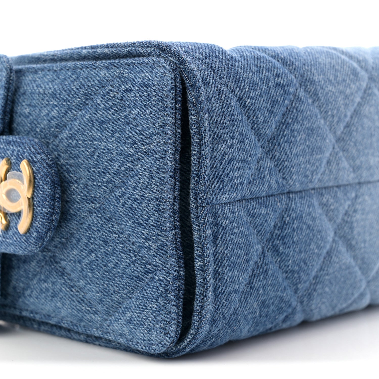 Chanel Washed Denim Quilted Mini Chanel 25 Handbag Blue 10 of 12