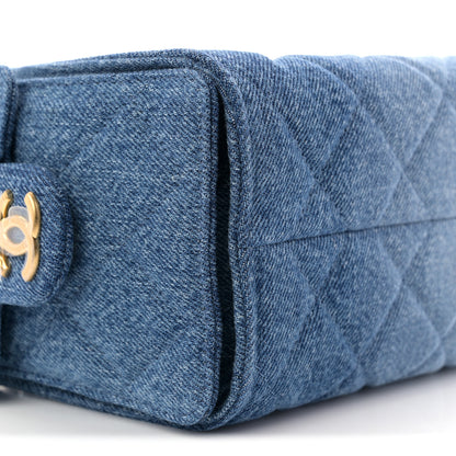 Chanel Washed Denim Quilted Mini Chanel 25 Handbag Blue 10 of 12