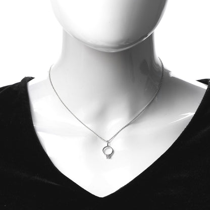 Harry Winston Platinum Diamond Engagement Ring Charm Pendant Necklace 2 of 7