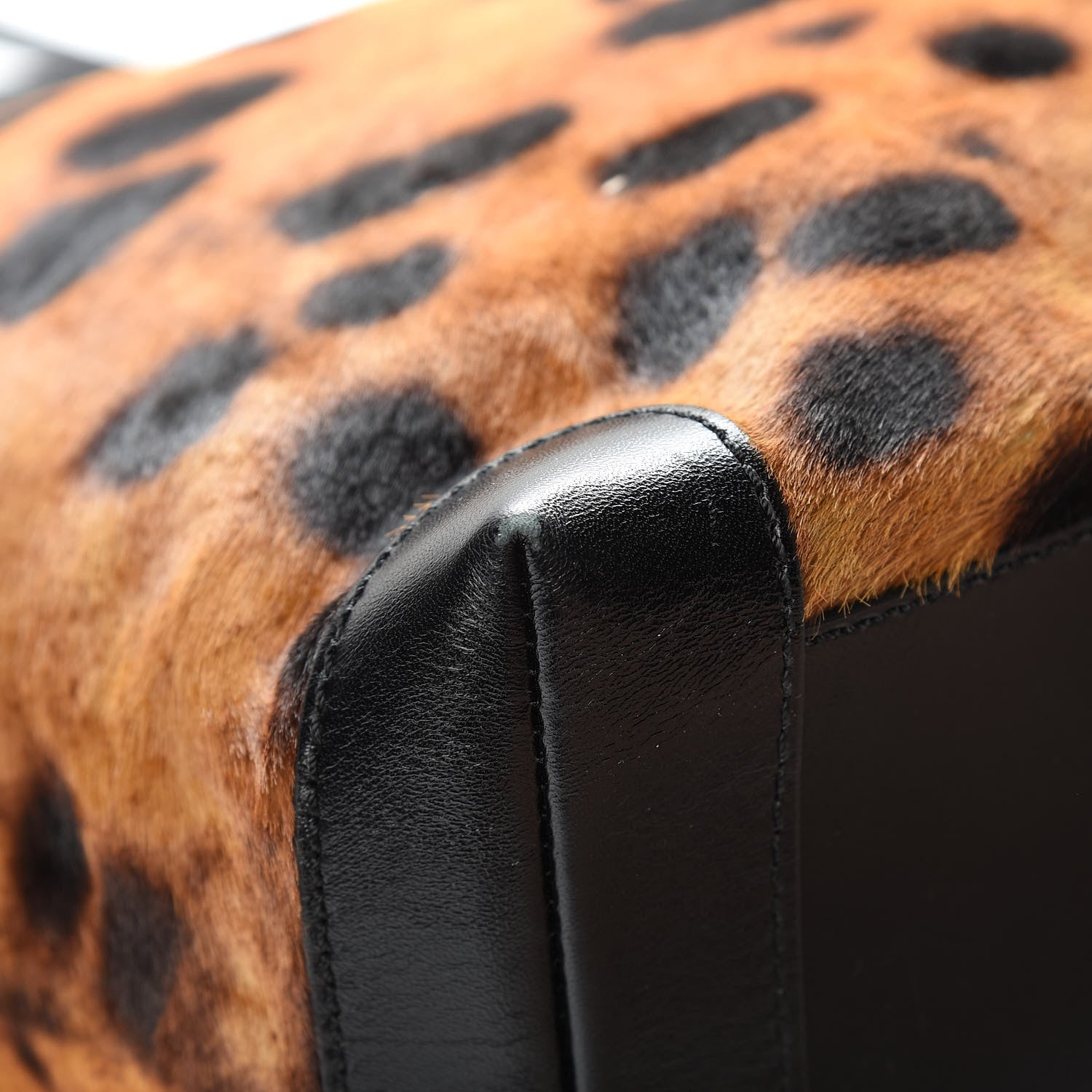 Fendi Calf Hair Leopard Print Medium Roll Tote Brown 12 of 19