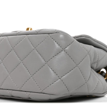Chanel Lambskin Quilted Mini Pearl Crush Flap Light Grey 9 of 9