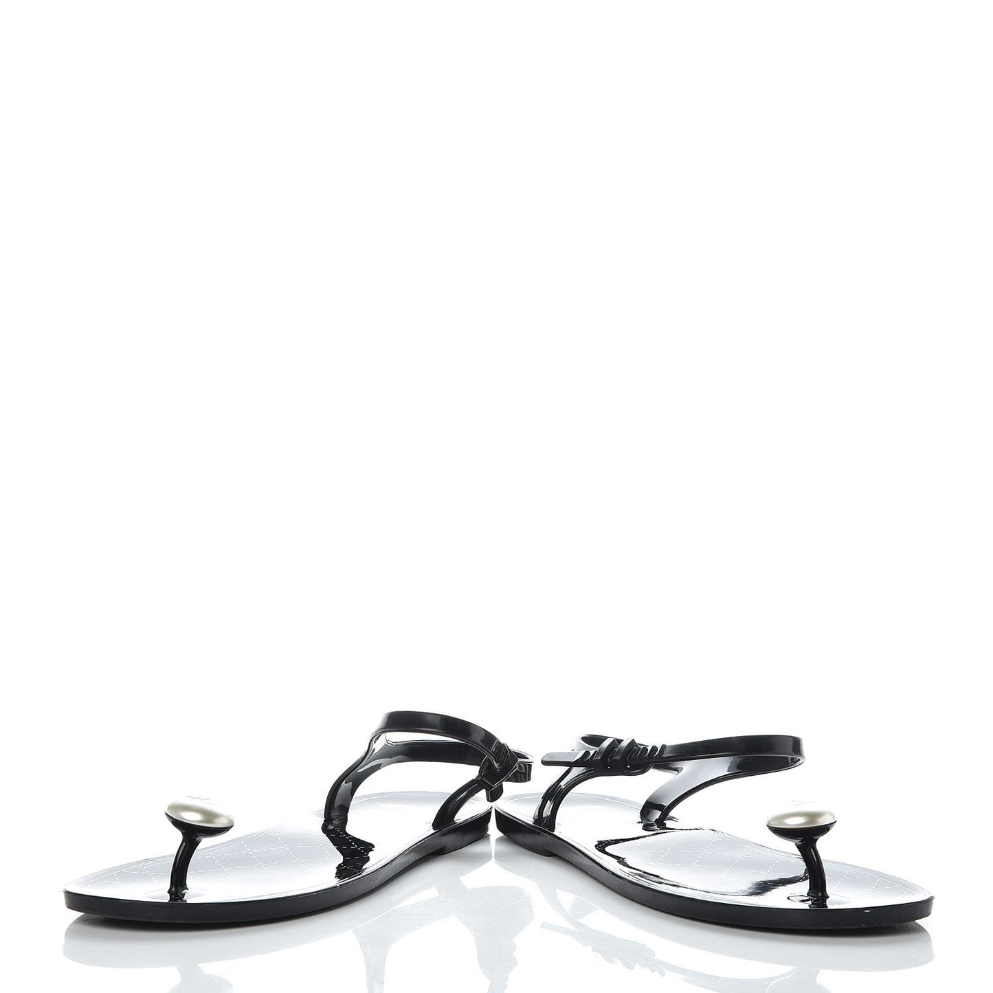 Jelly Pearl CC Thong Sandals 41 Black