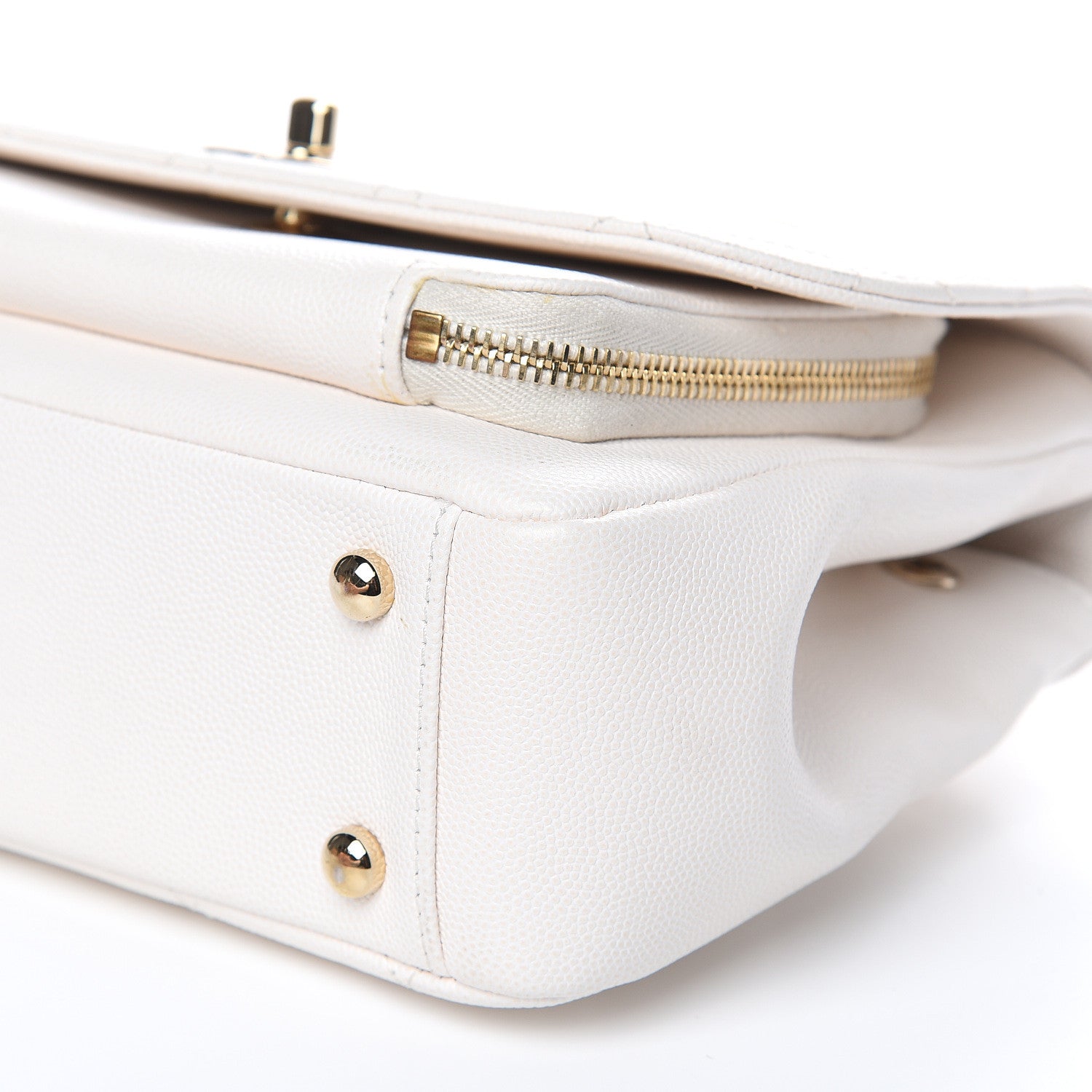 Chanel Caviar Quilted Medium Business Affinity Flap White 10 of 17