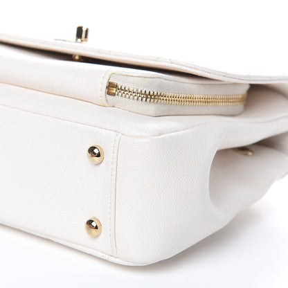 Chanel Caviar Quilted Medium Business Affinity Flap White 10 of 17
