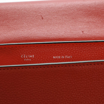 Celine Drummed Calfskin Suede Medium Trapeze Vermillion 5 of 7