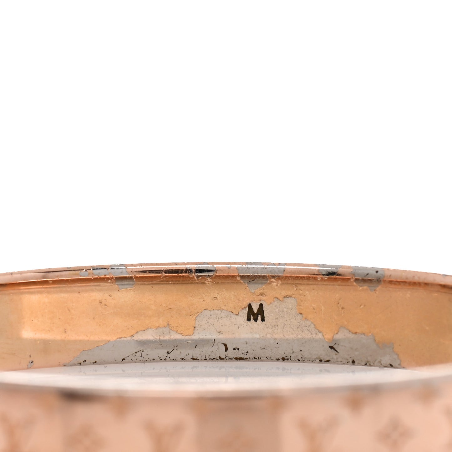 Brass Monogram Nanogram Cuff M Pink Gold