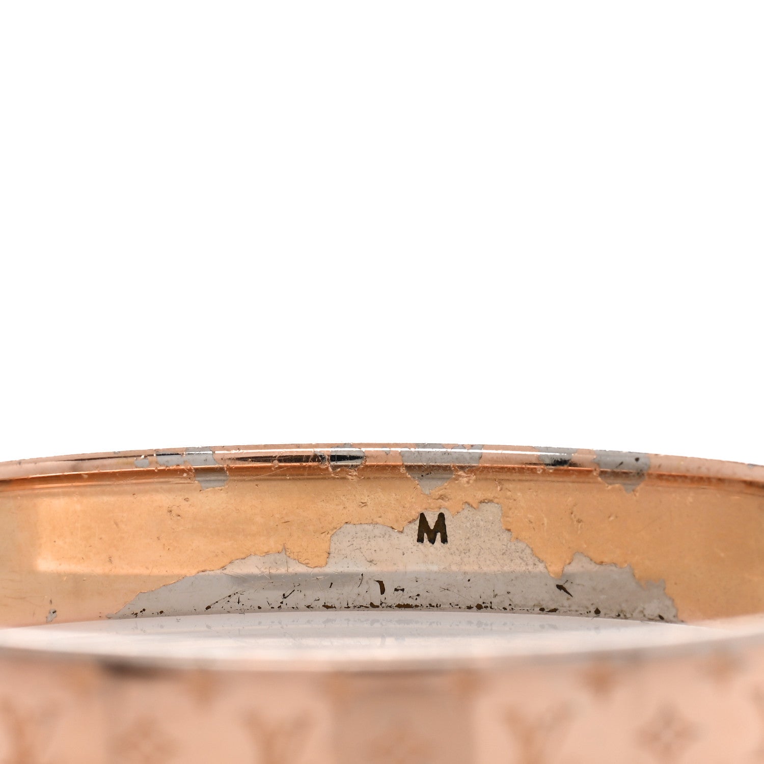 Louis Vuitton Brass Monogram Nanogram Cuff M Pink Gold 5 of 8
