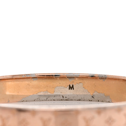 Louis Vuitton Brass Monogram Nanogram Cuff M Pink Gold 5 of 8
