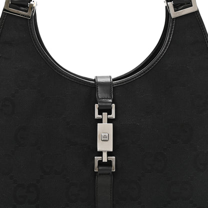 Gucci Monogram Jackie Shoulder Bag Black 8 of 10