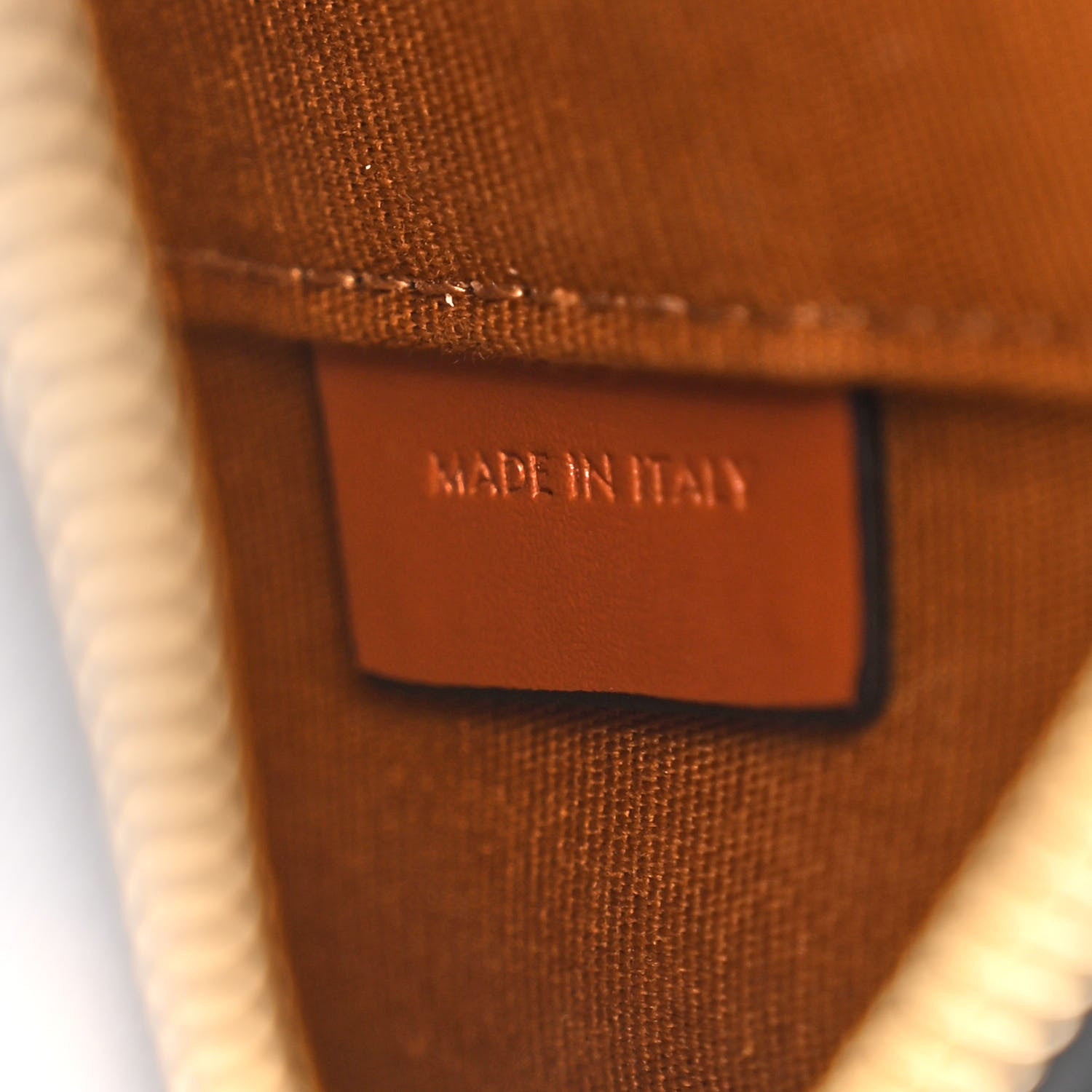Celine Canvas Calfskin Cuir Triomphe Oval Purse Crossbody Tan 6 of 10