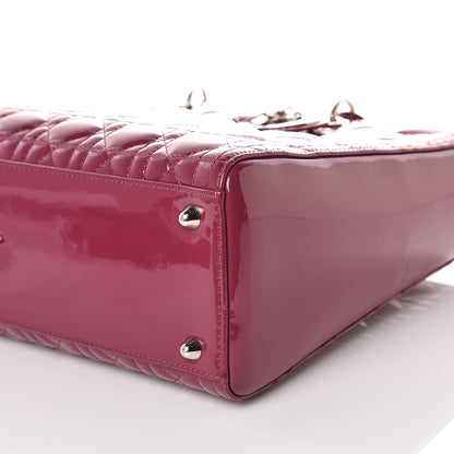 Christian Dior Patent Cannage Large Lady Dior Dark Pink 6 of 9