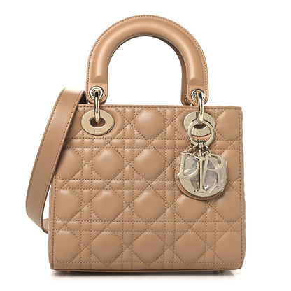 Christian Dior Lambskin Cannage Small Lady Dior Camel 1 of 10
