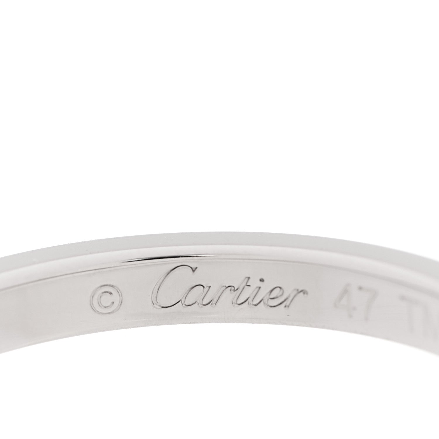 Cartier Platinum Diamond Trinity Ruban Wedding Band Ring 47 4 4 of 5