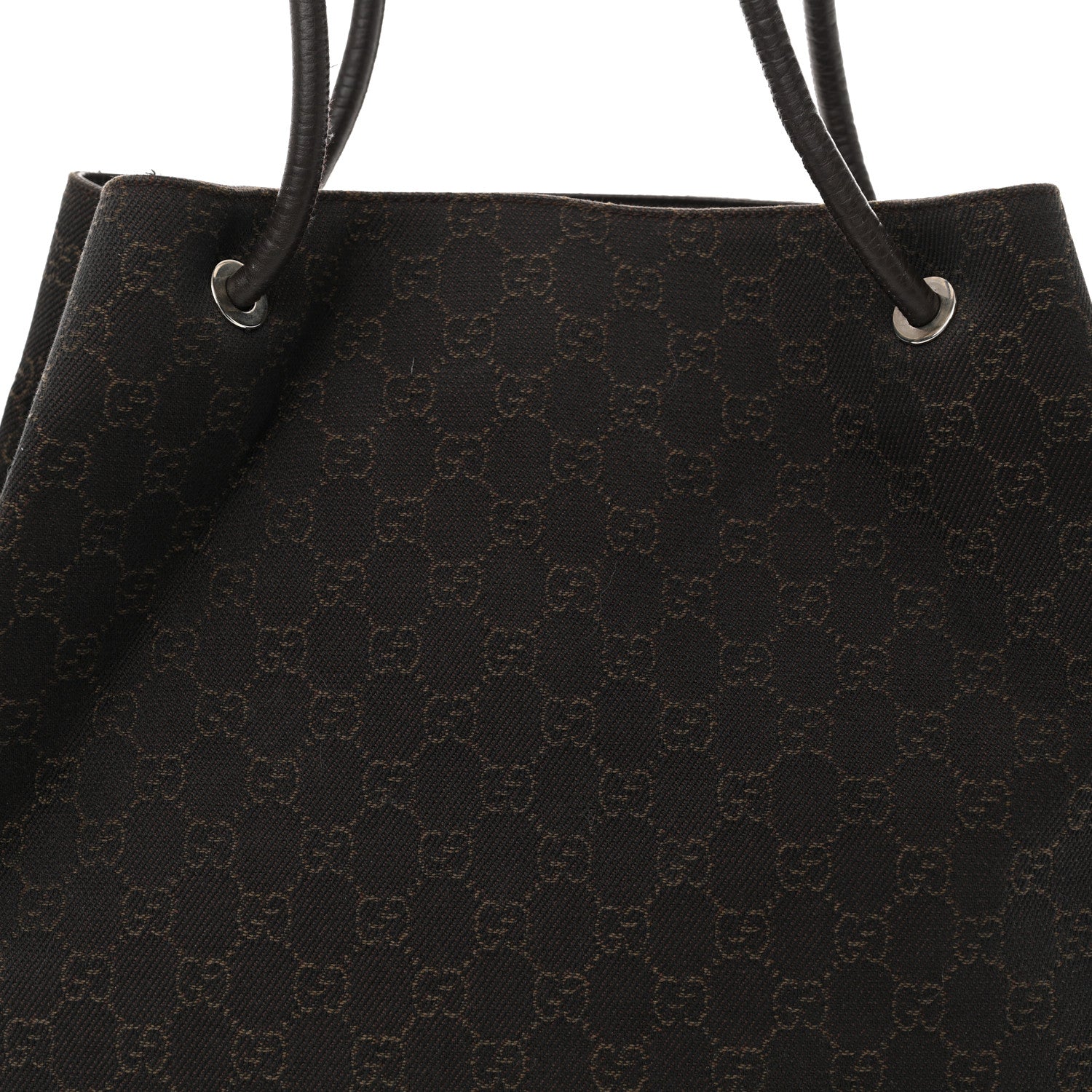Gucci Canvas Monogram Gifford Shopping Tote Brown 8 of 15