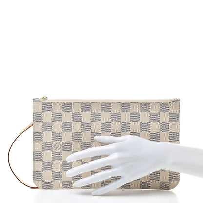 Louis Vuitton Damier Azur Neverfull MM GM Pochette 2 of 8