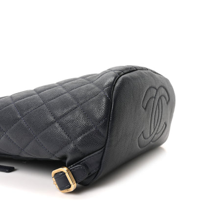 Chanel Caviar Quilted Small Filigree Backpack Navy 8 of 9