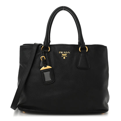 Prada Vitello Daino Tote Black 1 of 12