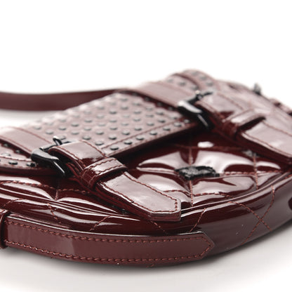 Burberry Patent Studded Crossbody Burgundy 6 of 11