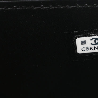 Chanel Calfskin Lizard Embossed Top Handle Vanity With Chain Black 7 of 11
