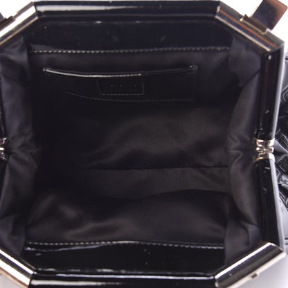 Versace Patent Quilted Satchel Black 5 of 8