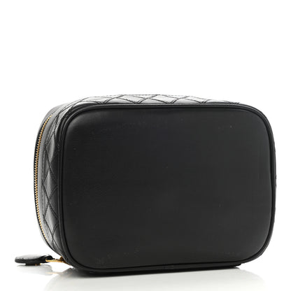 Chanel Lambskin Vanity Cosmetic Case Black 4 of 10