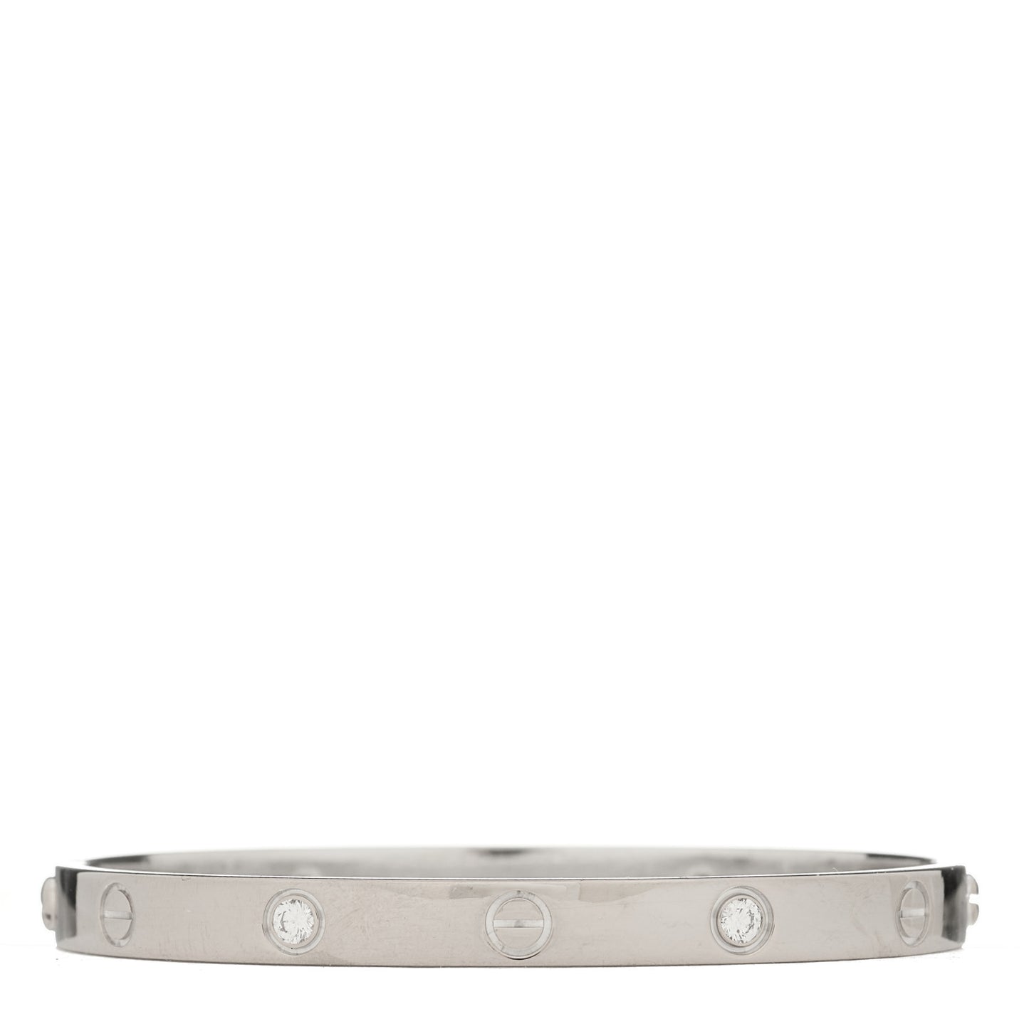 18K White Gold 4 Diamond Love Bracelet 18