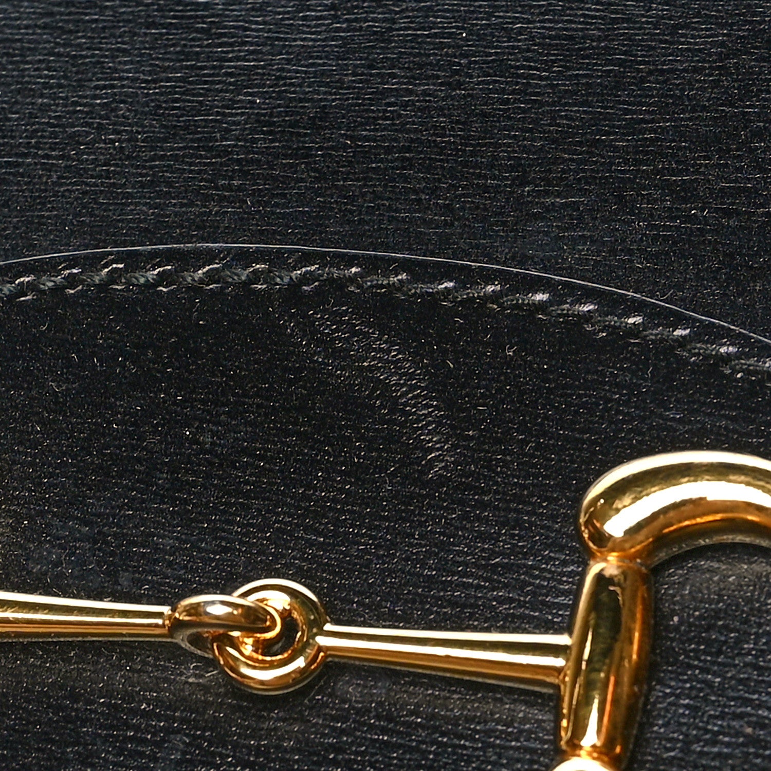 Gucci Boarded Plutone Calfskin Horsebit 1955 Top Handle Bag Black 12 of 12
