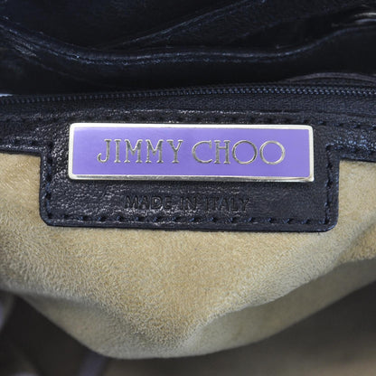 Jimmy Choo Biker Leather Elaphe Snakeskin Trim Ramona Black 9 of 10