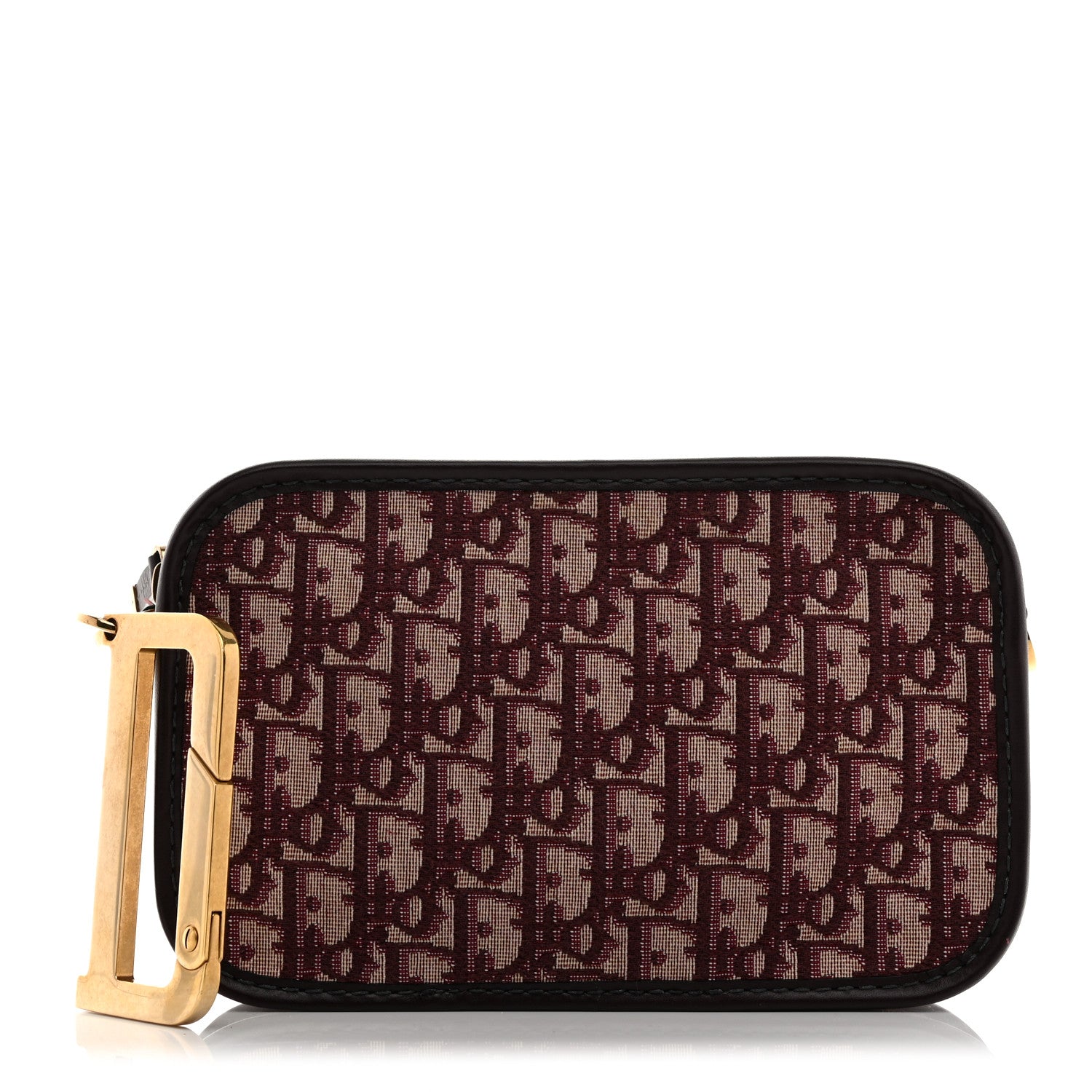 Christian Dior Oblique Diorquake Clutch Burgundy 1 of 7