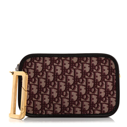 Christian Dior Oblique Diorquake Clutch Burgundy 1 of 7